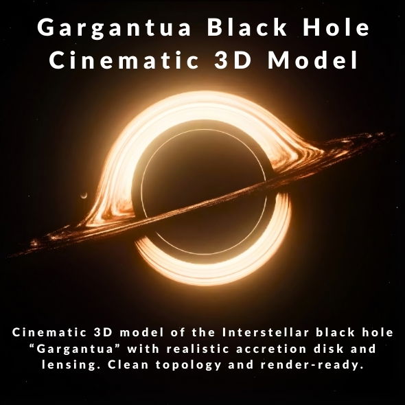 Interstellar Gargantua Black Hole 3D Model