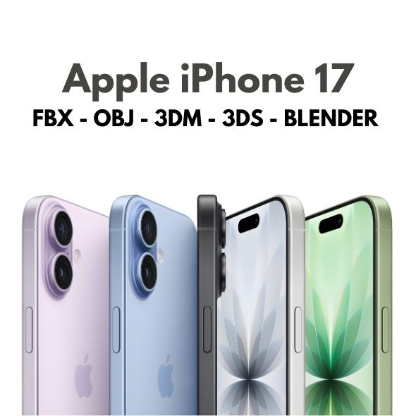 Apple iPhone 17 3D Model – All Colors