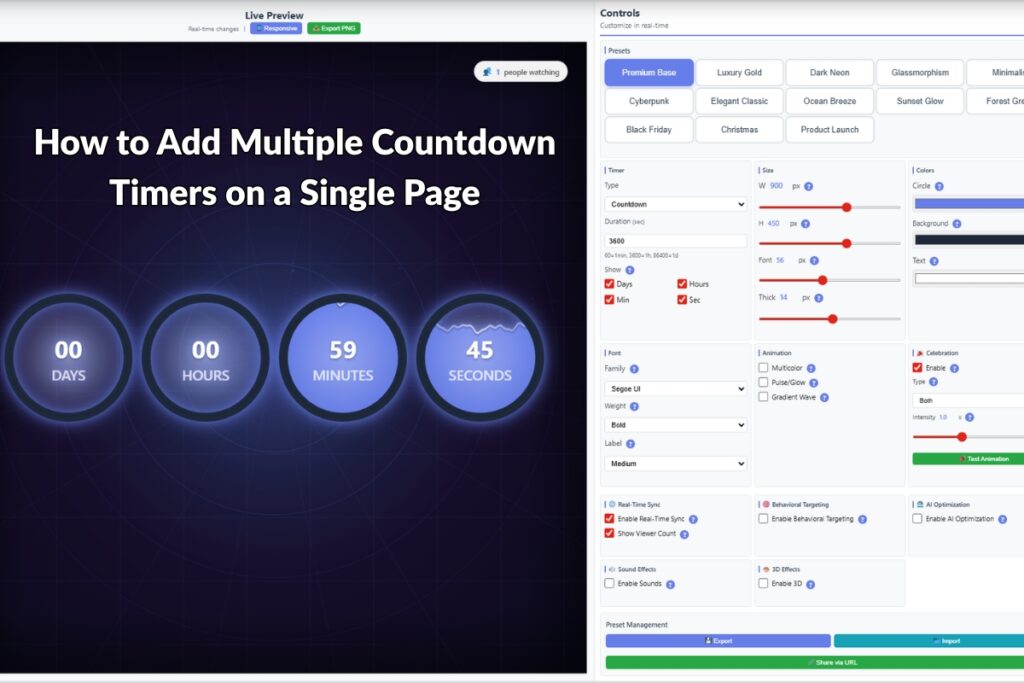 How to Add Multiple Countdown Timers on a Single Page - Blog Post Featured Image